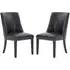 Rodik Dining Chairs Pair with Bull Ring Detail - Black