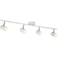 Rollo 4 Light Ceiling Split Bar - White, Chrome