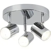 Rollo Three Light Cylinder Head Spotlight Plate - Chrome