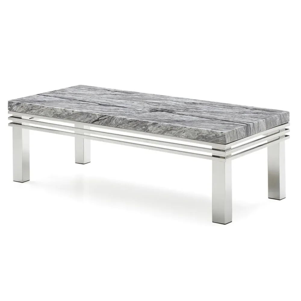 Roma Coffee Table - Grey, Marble
