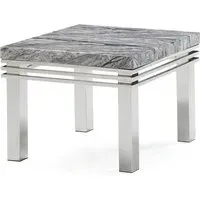 Roma End Table - Grey, Marble