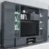 Roma Entertainment Unit with LED Lights - Grey, High Gloss