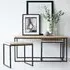 Romarin John Long Coffee Table Set - Reclaimed Wood, Metal