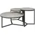 Rome Nesting Coffee Tables - Grey, Sintered Stone Ceramic