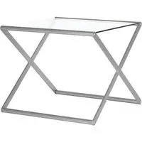 Romelo Side Table - Clear, Tempered Glass