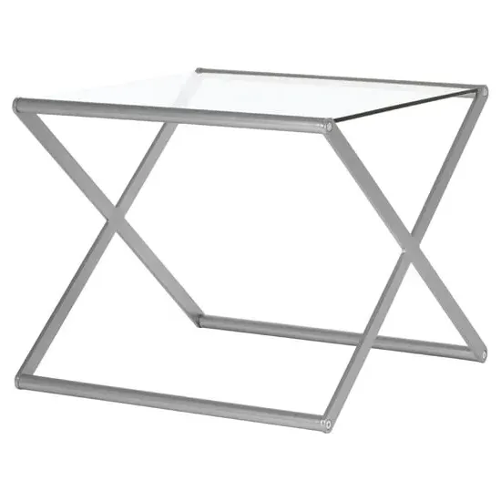 Romelo Side Table - Clear, Tempered Glass image