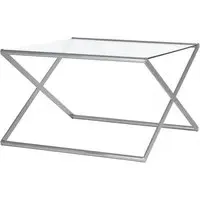 Romelo Square Coffee Table - Clear, Tempered Glass