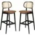 Romney Bar Stools - Tan, Rattan