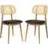 Romney Rattan Side Chairs - Black, Beech