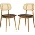 Romney Rattan Side Chairs - Brown, Beech