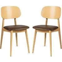Romney Side Chairs - Brown, Beech