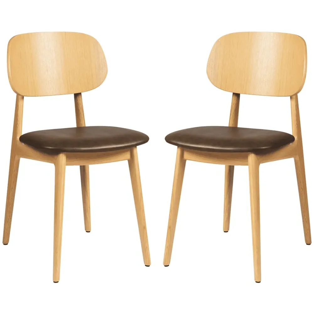 Romney Side Chairs - Brown, Beech