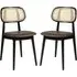 Romney Side Chairs - Brown, Rattan