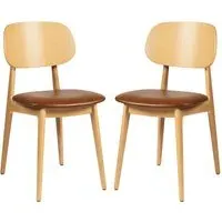 Romney Side Chairs - Tan, Beech