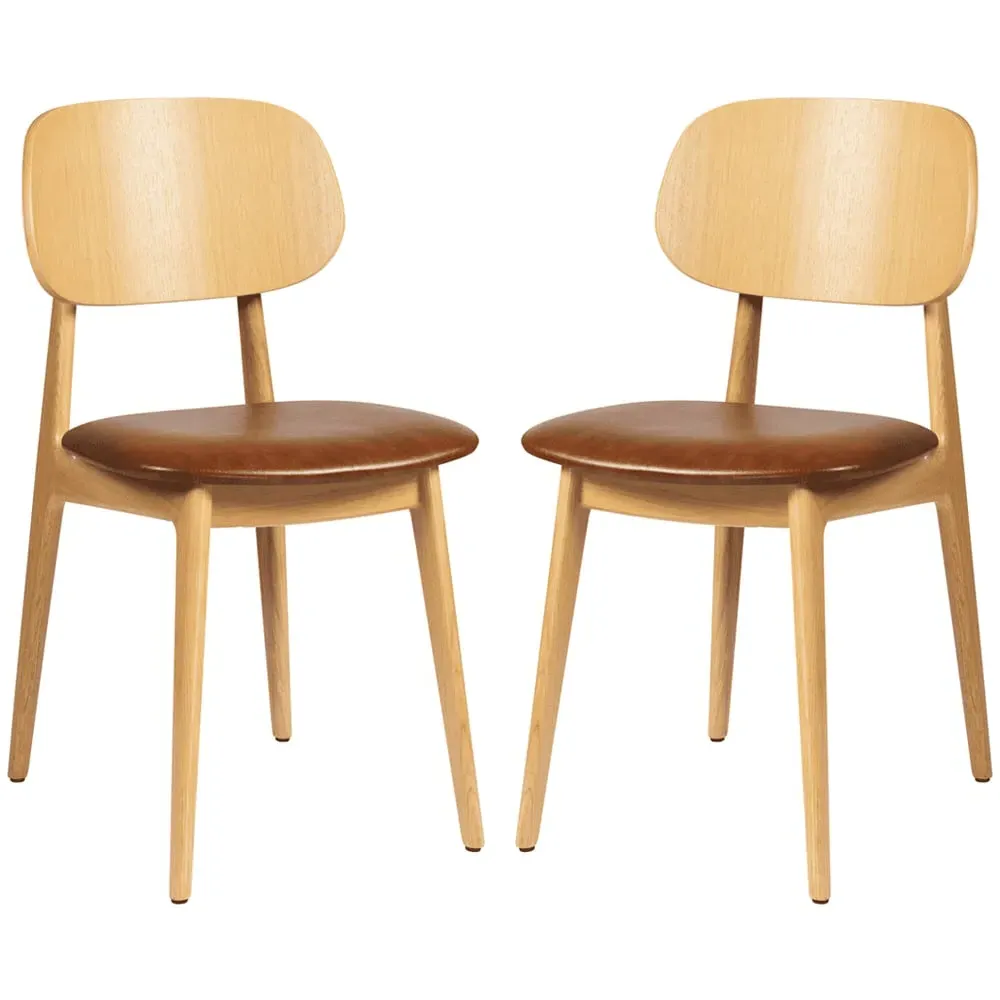Romney Side Chairs - Tan, Beech