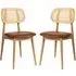 Romney Side Chairs - Tan, Rattan