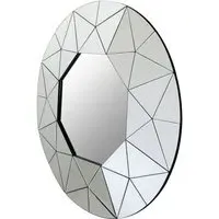 Rona Round Wall Mirror - Silver