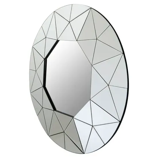 Rona Round Wall Mirror - Silver image
