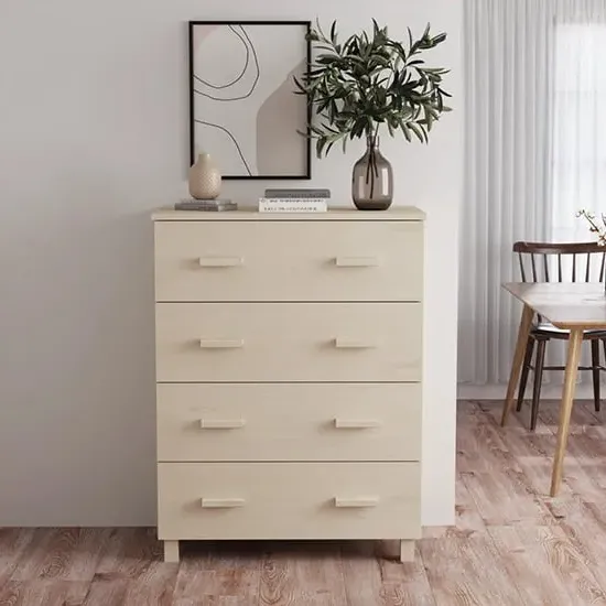 Ronen 4-Drawer Chest - Honey Brown, Pine