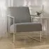 Rootstown Bedroom Chair with Silver Frame - Dove Grey, Fabric