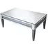 Rosalie Coffee Table with Crystals - Silver, Mirrored Glass