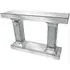 Rosalie Pedestals Console Table with Crystals - Silver, Mirrored Glass