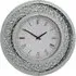 Rosalie Round Wall Clock with Crystals - Mirrored Glass