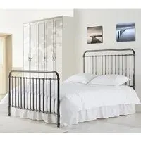 Rose Single Bed Frame - Black Nickel, Metal