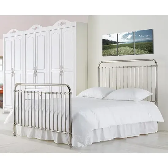 Rose Single Bed Frame - Chrome, Metal