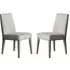Roselle Dining Chairs in Pair - Cement Grey, Linen