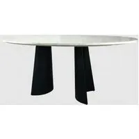 Rosemont Oval Dining Table - White, Marble