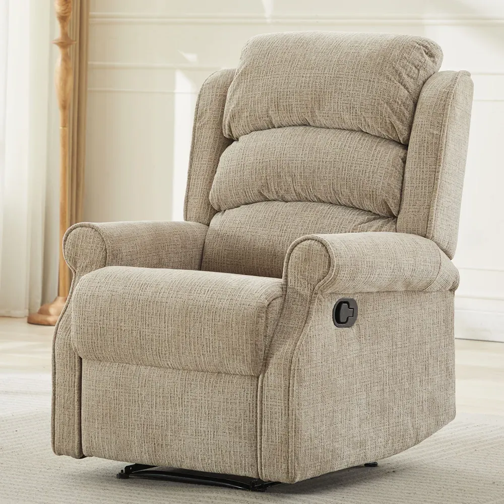 Rosenberg Reclining 1 Seater Sofa - Rabbit, Fabric product