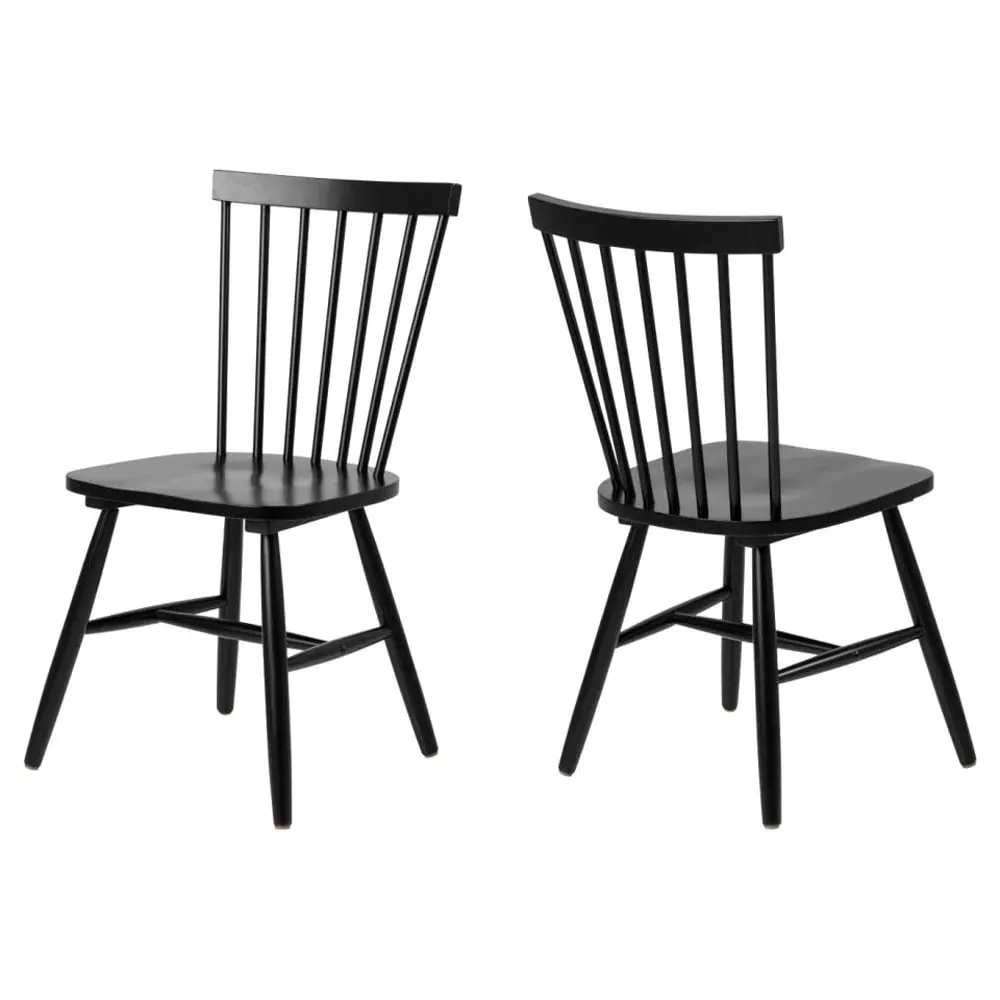 Roswell Dining Chairs Set of 2 - Black, Birch Wood image