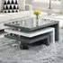 Rotating Coffee Table with 3 Tops - Grey, High Gloss