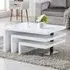 Rotating Coffee Table with 3 Tops - White, High Gloss