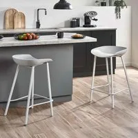 Rothbury Bar Stools (Pair) - Grey, Plastic alternate view