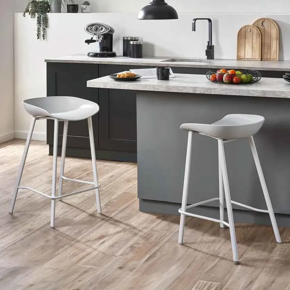 Rothbury Bar Stools (Pair) - Grey, Plastic product