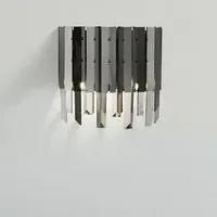 Rotunda 2 Lights Smoked Crystal Wall Light - Chrome