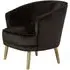 Round Armchair - Black, Velvet