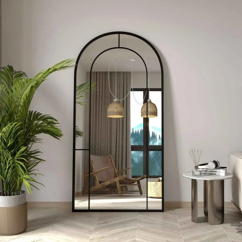 Rounda Full-Length Cheval Mirror - Black, Metal product