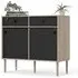 Roxo Sideboard with 2 Doors 2 Drawers - Black, Oak