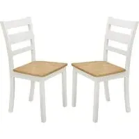 Rubin Wooden Dining Chairs in Pair - Oak, Grey