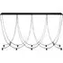 Ruchbah Console Table with Curved Base - Black, Glass