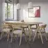 Rumbek Extendable Dining Table with 6 Chairs - Natural, Wood