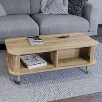 Rumbek Rectangular Coffee Table - Natural, Wood
