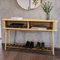 Rumbek Rectangular Console Table - Natural