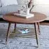 Rumbek Round Coffee Table - Walnut, Wood