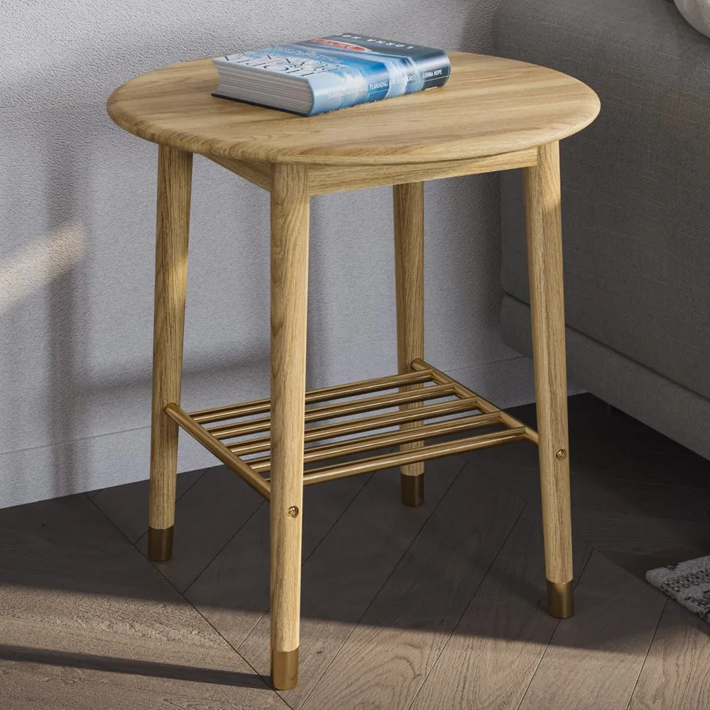 Rumbek Round Side Table - Natural image