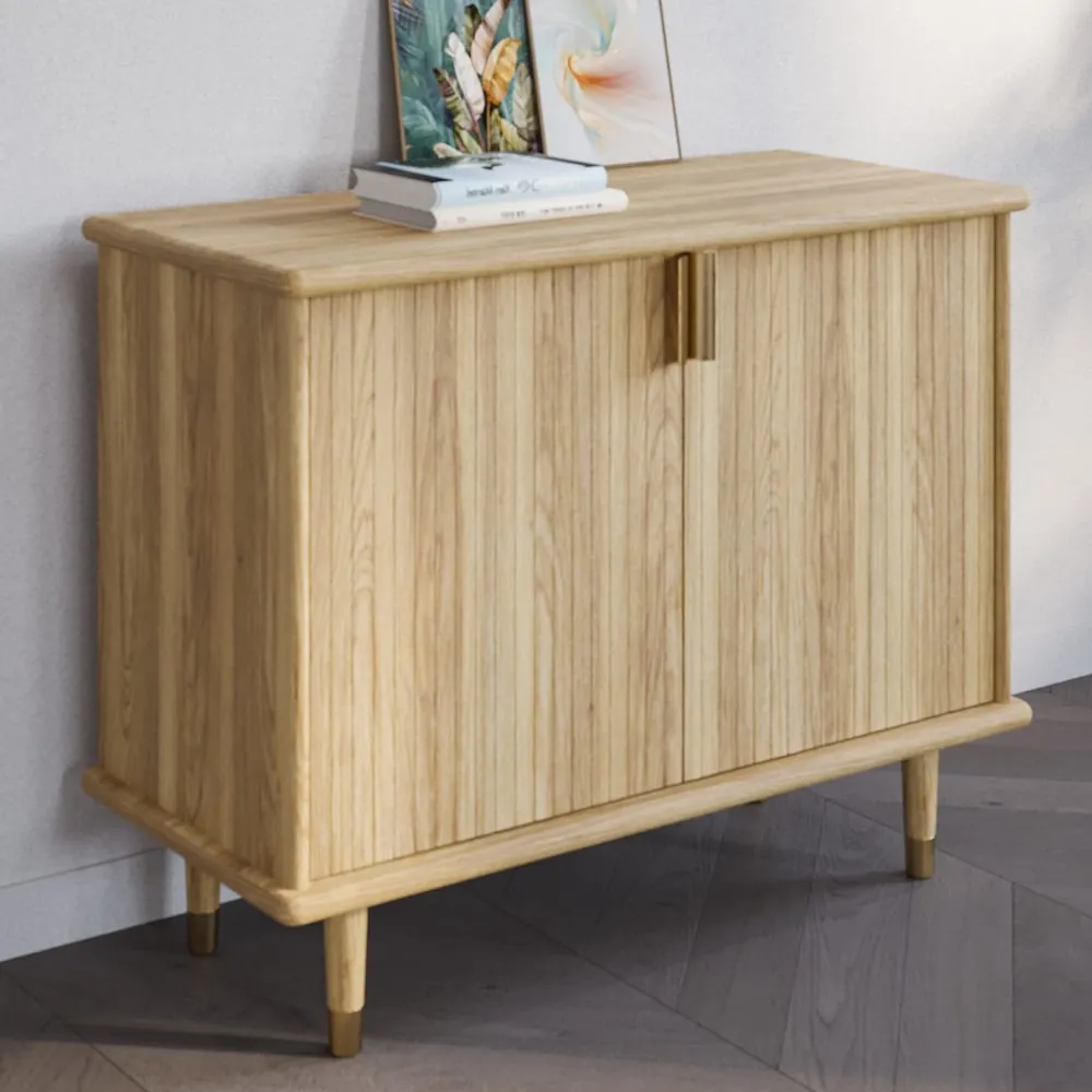 Rumbek Storage Cabinet with 2 Doors - Natural