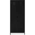 Rumi 2 Door Wardrobe - Black, Metal